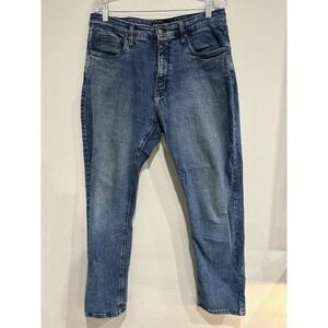 Urban Star Men's 34x32 Relaxed Fit Straight Leg Stretch Denim Blue Jeans Western